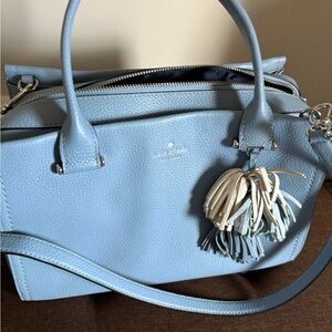 Kate Spade Light Blue Satchel with Tassel
